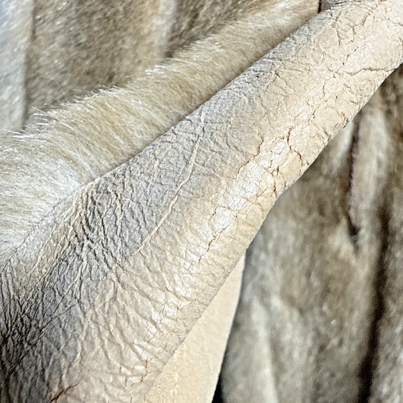 Vintage Faux Fur Coat Light Brown Tissavel France Women's Size 10 Medium FLAWS - Picture 12 of 12